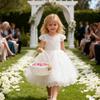 1Pc Flower Girl Basket Simulation Petals Party Home Decor Gift Placing Flower Petals And Candy For Elegant Wedding Supplies