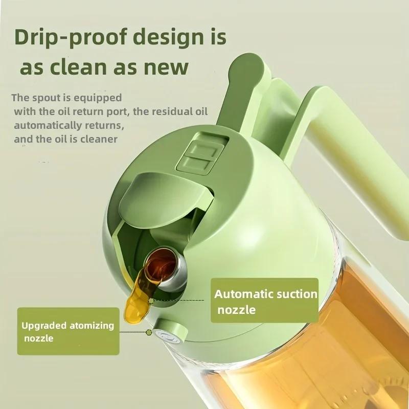 Household dual purpose kitchen oil spray can leakproof oil can glass spray bottle kitchen