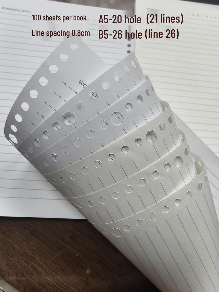Creative Refillable A5/B5 Ring Binder Notebook with Detachable Paper