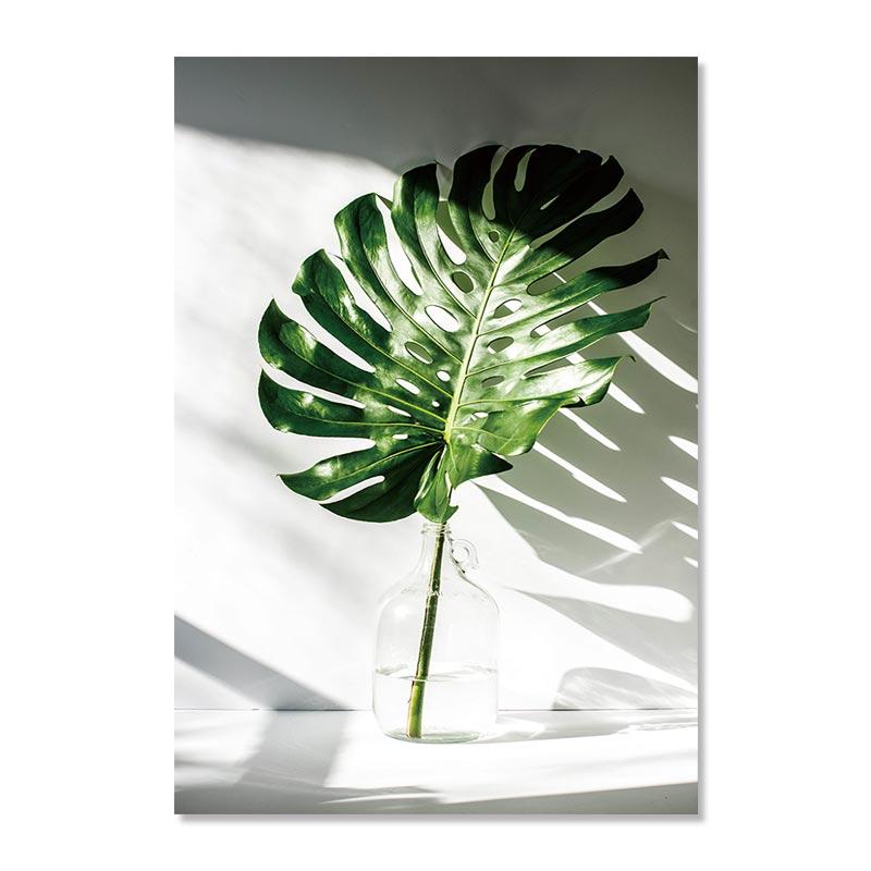 Monstera Green Plant Leaves Canvas Painting Posters Pineapple Parrot Painting Nordic Home Wall Decor Tropical Wall Art Pictures