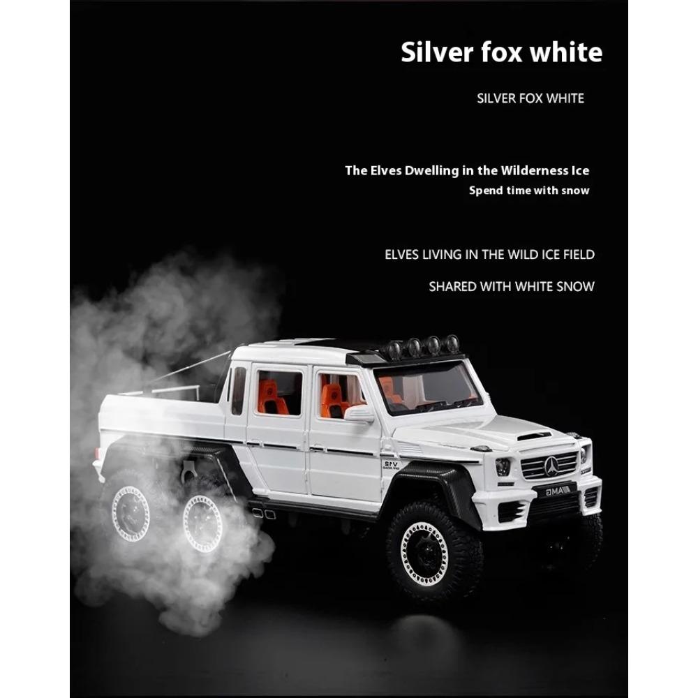 1/20 Mercedes Benz AMG G63 6X6 Off Road SUV Alloy Metal Diecast Car Model Sound & Light Large Adult Gift for Boyfriend Collect