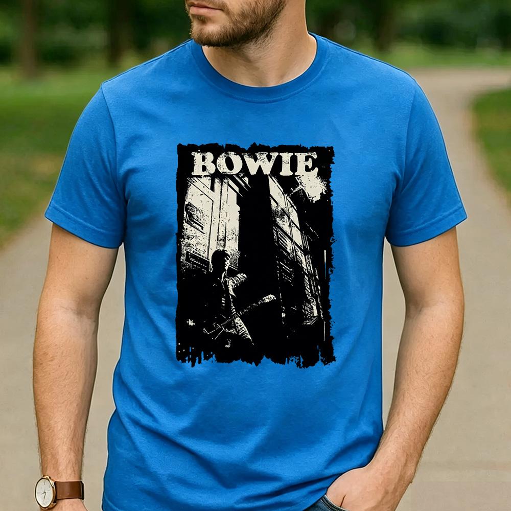 Regalo para Fan de David Bowie Camiseta de Algodón Vintage Retro Gráfico de Rock Unisex Unisex Unisex Estética Harajuku Casual Streetwear Tops Diarios