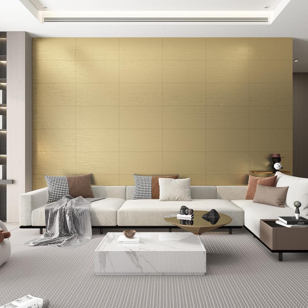 Imitace kovu Vodotěsný Samolepicí Nástěnný Panel - Nástěnná Dekorace & Vlhkosti Odolná Nálepka pro Renovaci Obchodu