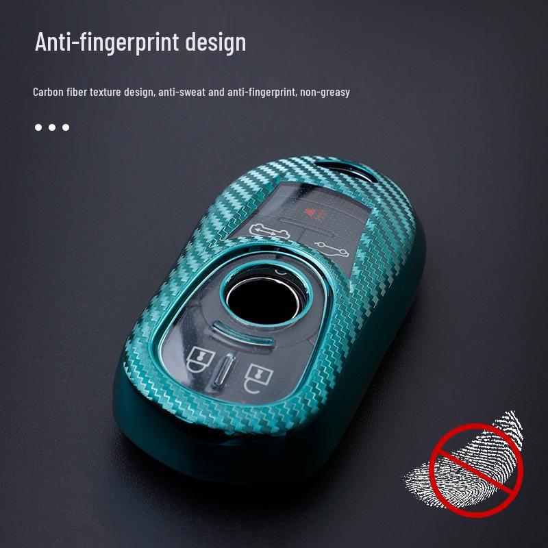 Carbon Fiber Pattern Protective Key Shell for Buick (4/5-Button) - Envision, Regal, Excelle, LaCrosse, GL6.