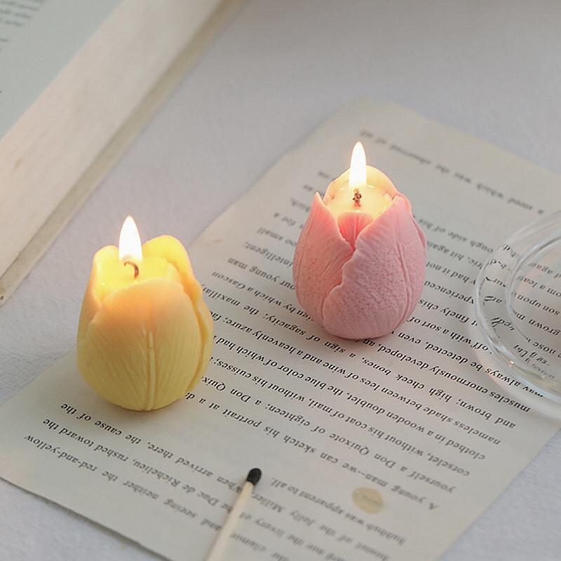 Budding Open Flowers Silicone Candle Mold Mini Flower Soap Gypsum Crafts Resin Mould DIY Chocolate Ice Cake Baking Molds