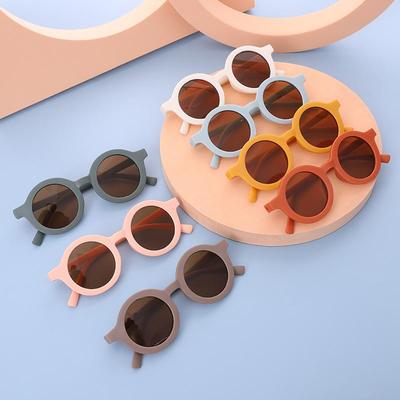 New Fashion Round Frame Candy Color Sunglasses Children's Beach Glasses