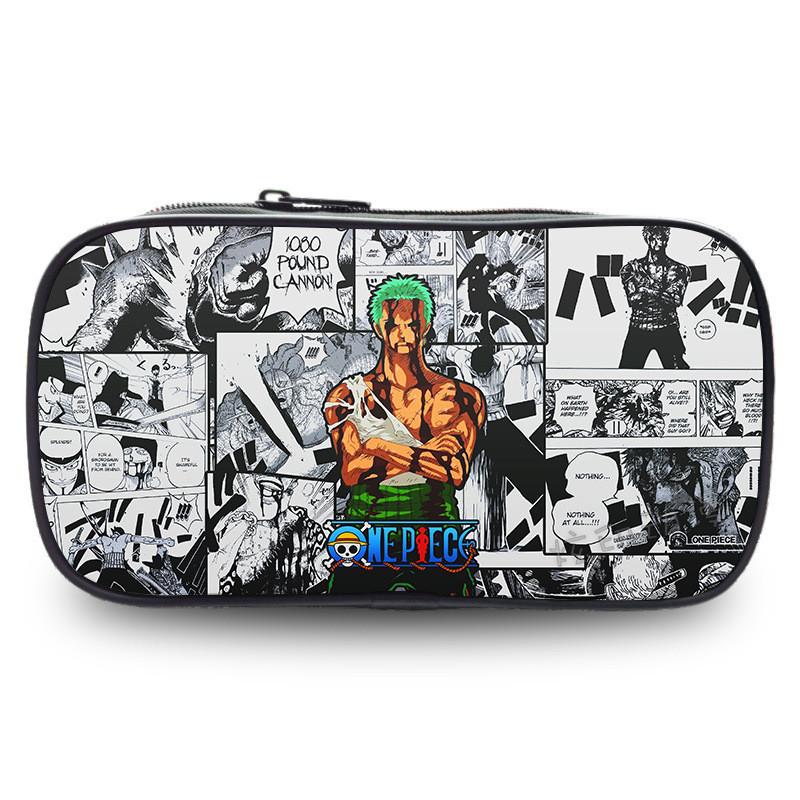One Piece Luffy Anime Printed Single Layer Stationery Storage Pencil Bag For Students And Office Use