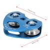 25KN Aluminium Alloy Heavy Duty Single Swivel Rope Pulley Block Climbing (blue)