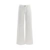 Autumn New American Spice Girls Pure White Jeans Women's Low Waist Loose Straight Skinny Versatile Mopping Wide Leg Pants Tide
