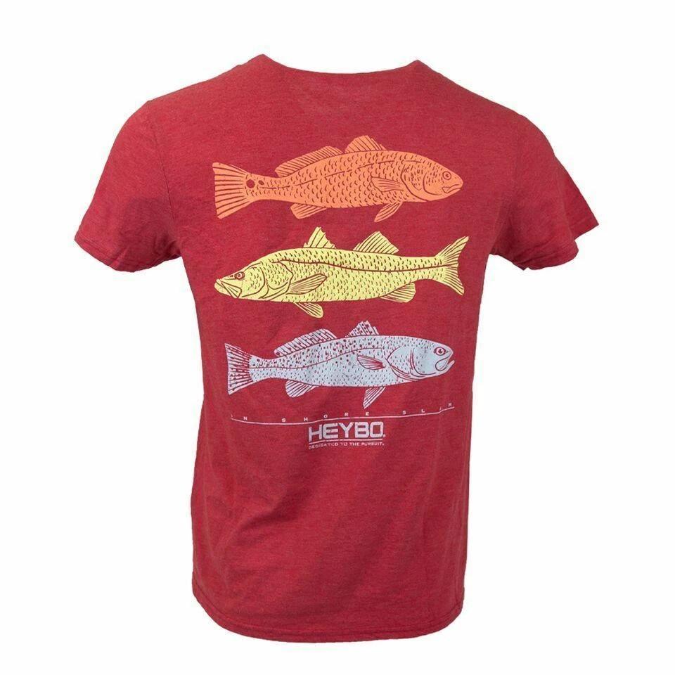 Heybo Esterni Costiera Pesce Timbro T-Shirt Manica Corta 2XL