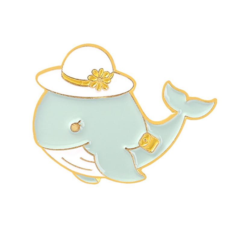 Whale Brooch Marine Animal Brooch Save Ocean Save Whale Enamel Clothing Accessories Backpack Brooch Badge Lapel Pins
