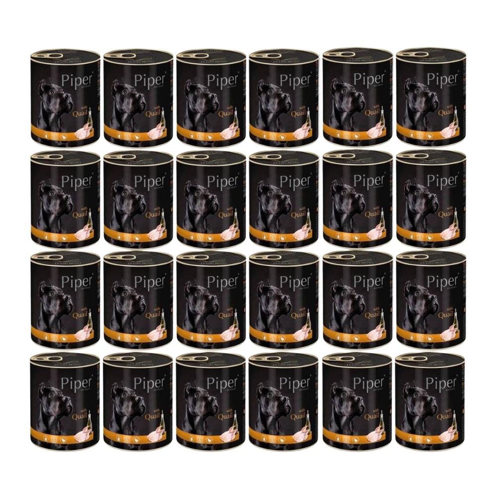 DOLINA NOTECI Piper Animals mit Wachtel - Nassfutter für Hunde - 24x800g