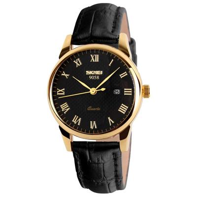 Women's Quartz Watch Black Leather Band Simple Analog Waterproof Casual Date Business Classic Gift for Her Mother's Day