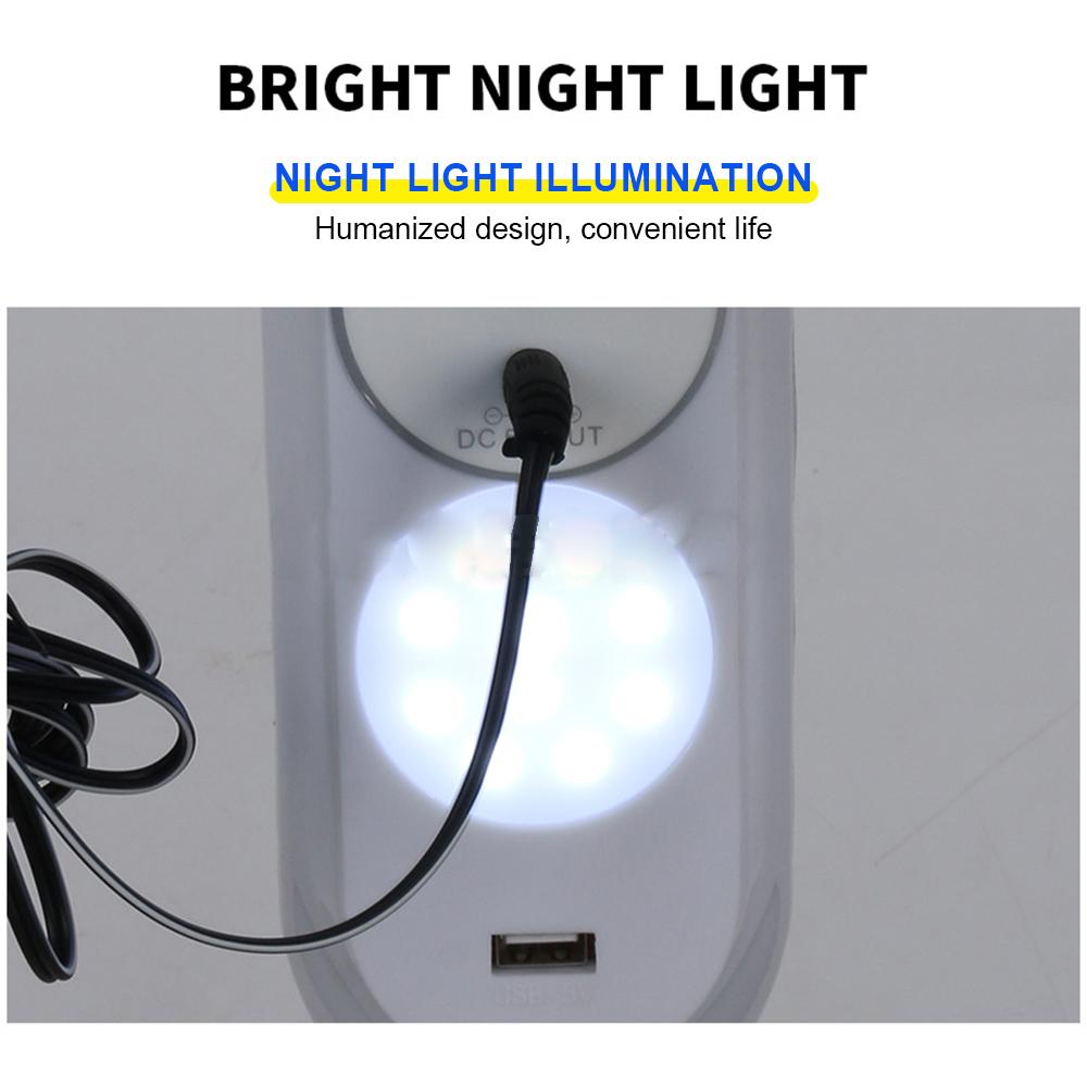 Remote/Key Control 16 - Inch Solar Fan with Solar Panels 5V Bulb Output Nightlight 12H Runtime USB & Nightlight Room Camping