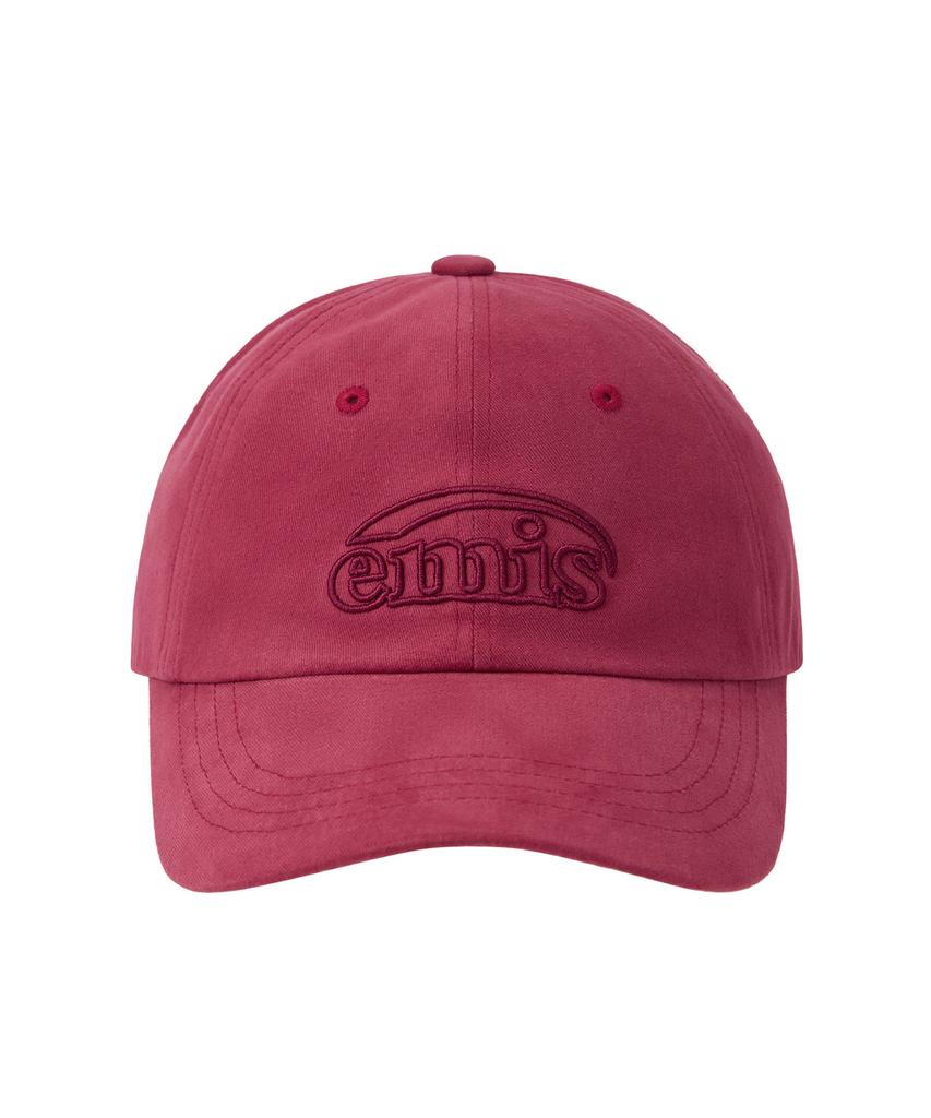 Imiseu Cotton Brushed Ball Cap-Red