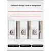 Square Pocket Door Lock Left and Right Sliding Door Lock Invisible Door Handle Bedroom Sliding Door Hook Lock Embedded Safety