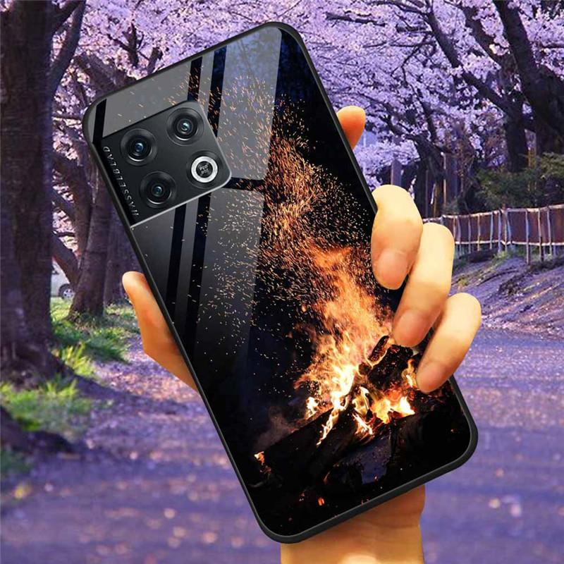 Für OnePlus 10 Pro 5G Hülle 6,7'' Gehärtetes Glas Sternenmarmor Harte Rückseite für One Plus 10Pro Funda Capa Oneplus10pro Coque