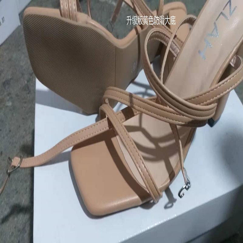 

Туфли на блочном каблуке, новые женские босоножки на высоком каблуке, большой размер, толстый каблук, квадратный носок, женская обувь 43 абрикосовый