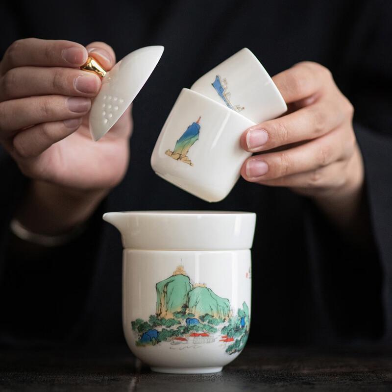 Xiamen Garden on the Sea Portable Ceramic Travel Tea Set (Gift Edition)