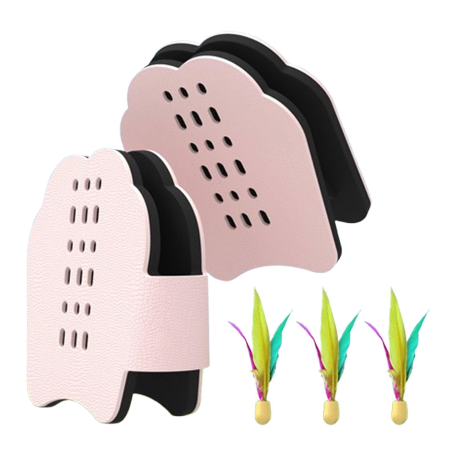 

Badminton Hand Rackets Badminton Racquets Lightweight with Storage Bag Shuttlecock for Sports Toys Family розовый