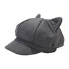 Newsboy Baret voor Dames Ademende Wolle Cabbie Hoed Coole Jokers Meisje Kattenoor Achthoekige Pet Subcultuur Hoofddeksel