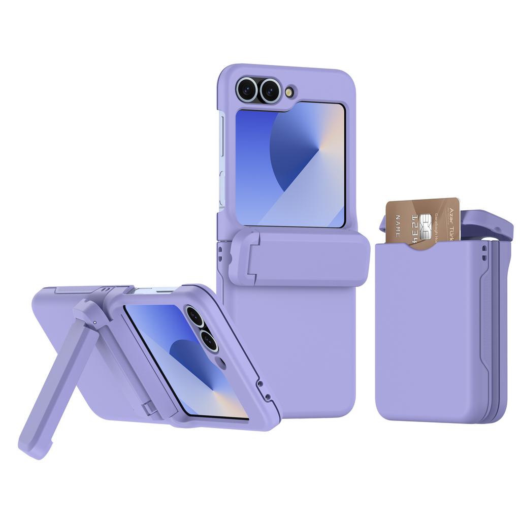 Amazon applies Samsung ZFlip7 bracket insert card anti-drop mobile phone case ZFlip6 folding mobile phone case