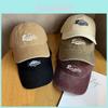 Classic Cotton Baseball Cap With Embroidered Alphabet Sun Hat For Streetwear Style