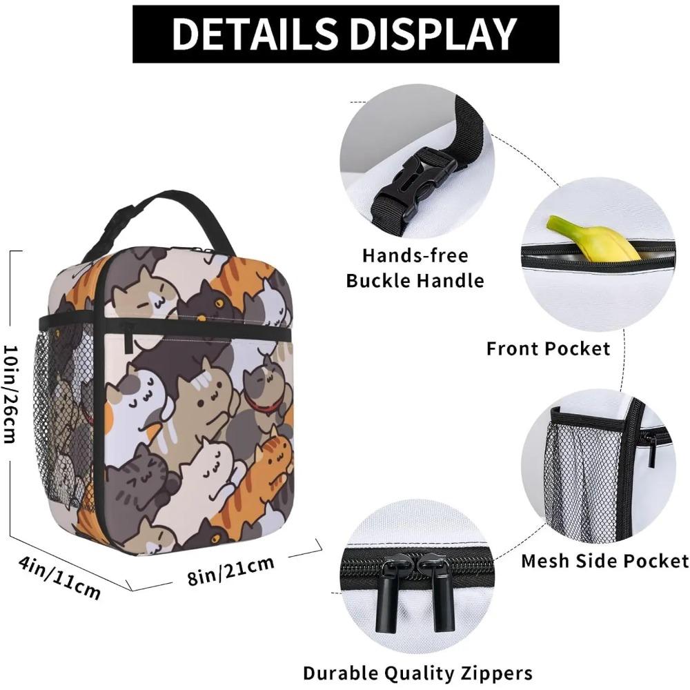 Animal Lunch Bag Insulated Reusable Lunch Box Lunch Tote Lunchbox Portable Bento Bags For Men Women Office Work Travel Picnic