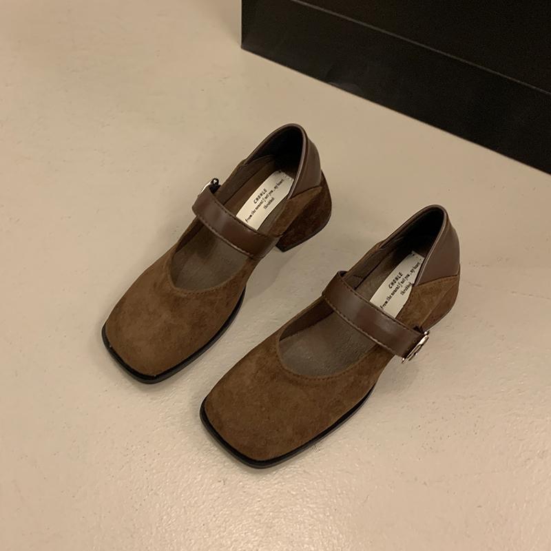 

Модные винтажные туфли Мэри Джейн с квадратным носком и толстым каблуком для женщин, уличный стиль, уютный леопардовый принт, для вечеринки, женские туфли-лодочки, новинка весна-осень 35 кофейный