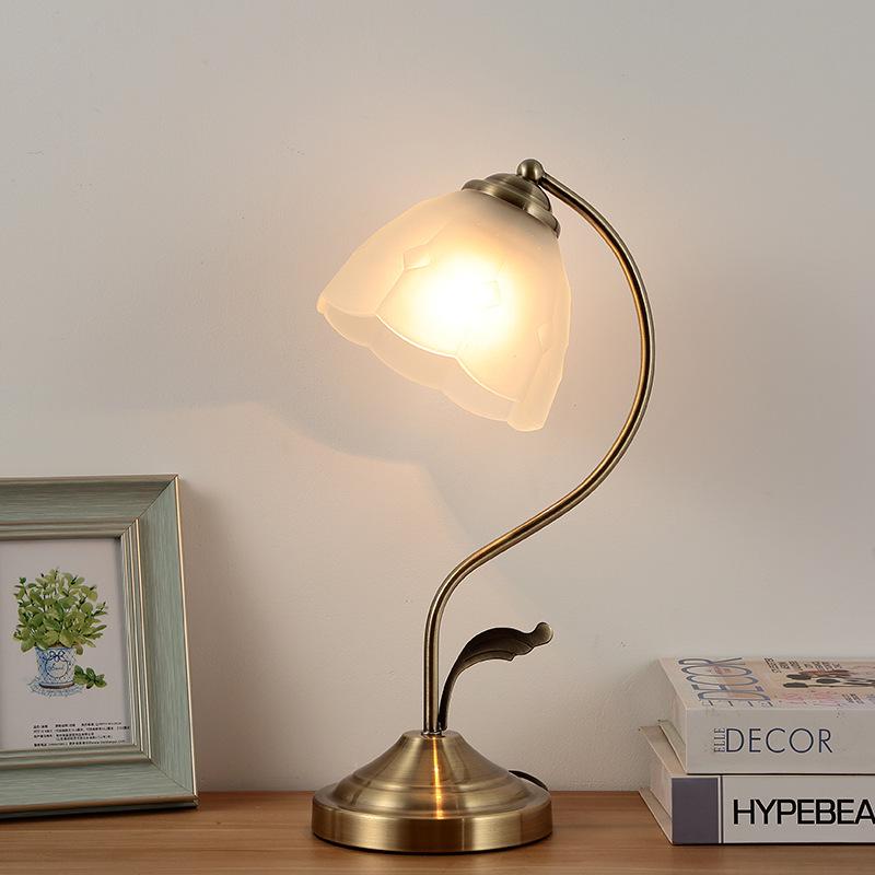 Retro European Mediterranean Bedside Lamp - Warm, Creative Decorative Lighting for Bedroom or Study