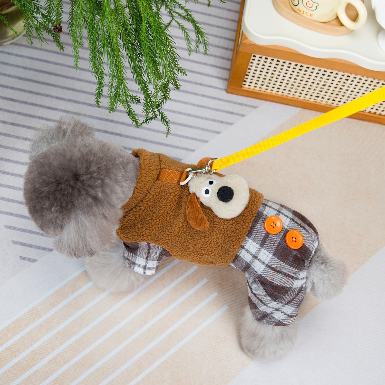 

Осенняя зимняя одежда для собак Пальто Холодная теплая одежда для собак Костюмы для чихуахуа Одежда для собак Куртки для маленьких домашних животных Товары для животных S коричневый