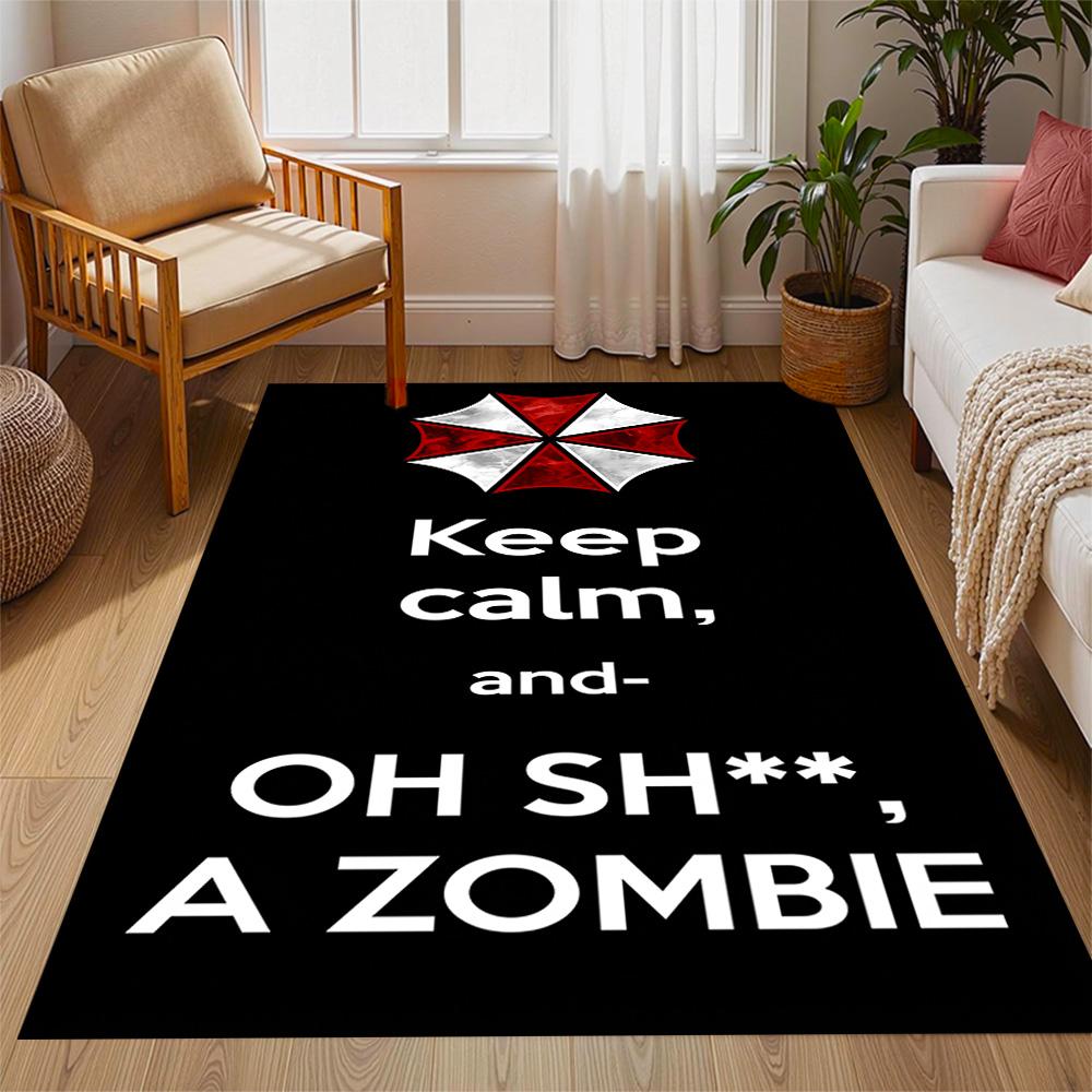 Resident Evil: Regenschirm Horror Teppich Design für Studentenwohnheim Küche Spielzimmer Balkon Rutschfester Teppich Büros Dekorieren Geschenk für Festivals
