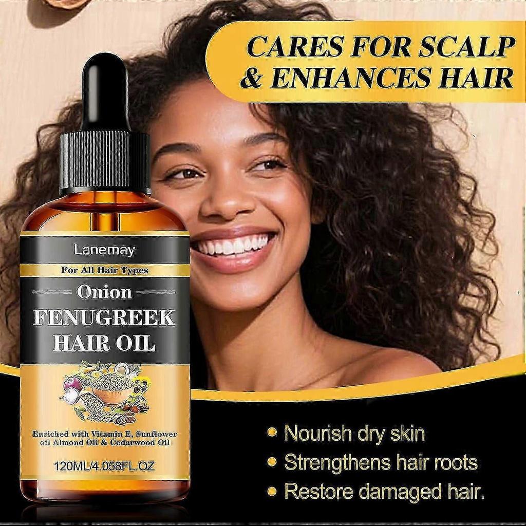 100% Pure Organics Onion Light Hair Oil, Split Ends Dry Scalp Treatment - Infused With Biotin Essential Oils For Strengthening, Soothing, Moisturi