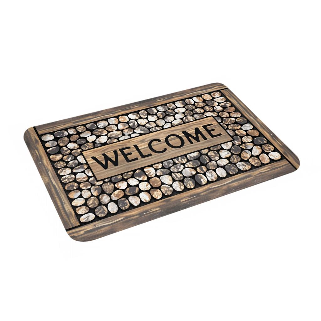 Pebbles Home Pattern Doormat Anti-Slip Bath Kitchen Mat Living Room Door Floor Entrance Carpet Rug