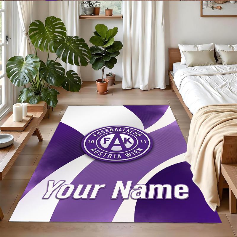 Crystal Velvet Rug Custom Name Text, Soft Non Slip Floor Mat Home DecorAustria Wien FC