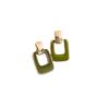 Elegant Green Geometric Stud Earrings for Women - 2022 Trendy and Versatile Summer Jewelry