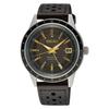 SEIKO Satin Black Dial Brown Grained Leather Band Presage Automatic GMT Analog Watch Classic Men's Black, Black//Sheer Pleasure,