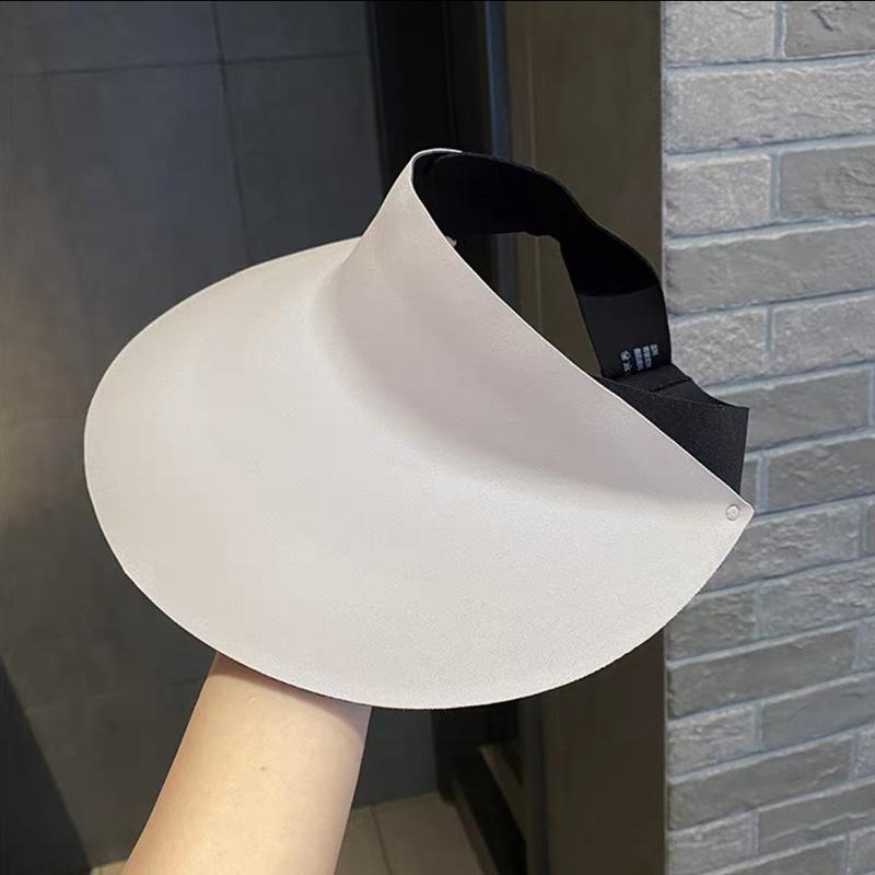 Sports integrated sunscreen cap Women's UV protection summer foldable empty top hat Traceless sun hat Sun hat New