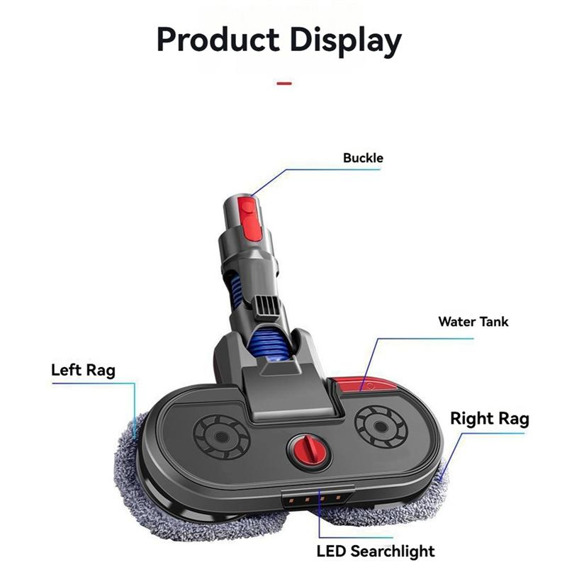 Practical-Electric Floor Mop Head  For Dyson V7 V8 V10 V11 Vacuum Cleaner Parts  Wet And Dry Spray Brush Head With Switch Lock