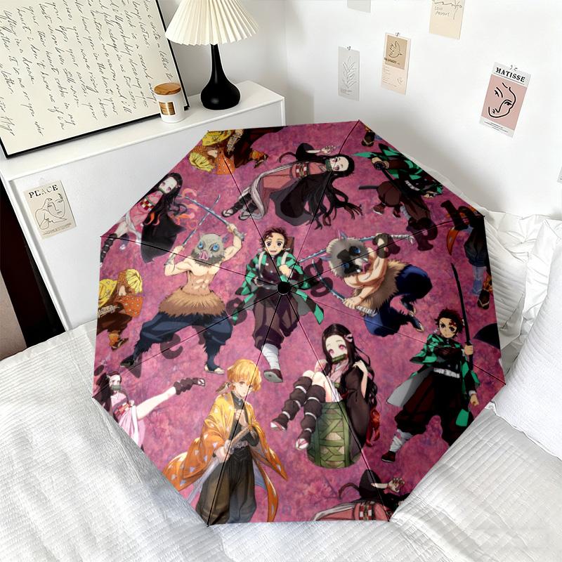 Japanese-style cartoon Demon Slayer Kamado Tanjiro & Kamado Nezuko umbrella including home travel and outdoor activities Multi functional umbrella 35