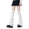 Leder-Schnallen-Beinwärmer Halten Warm Harajuku Socken Süße Kniehohe Socken Damen Mädchen