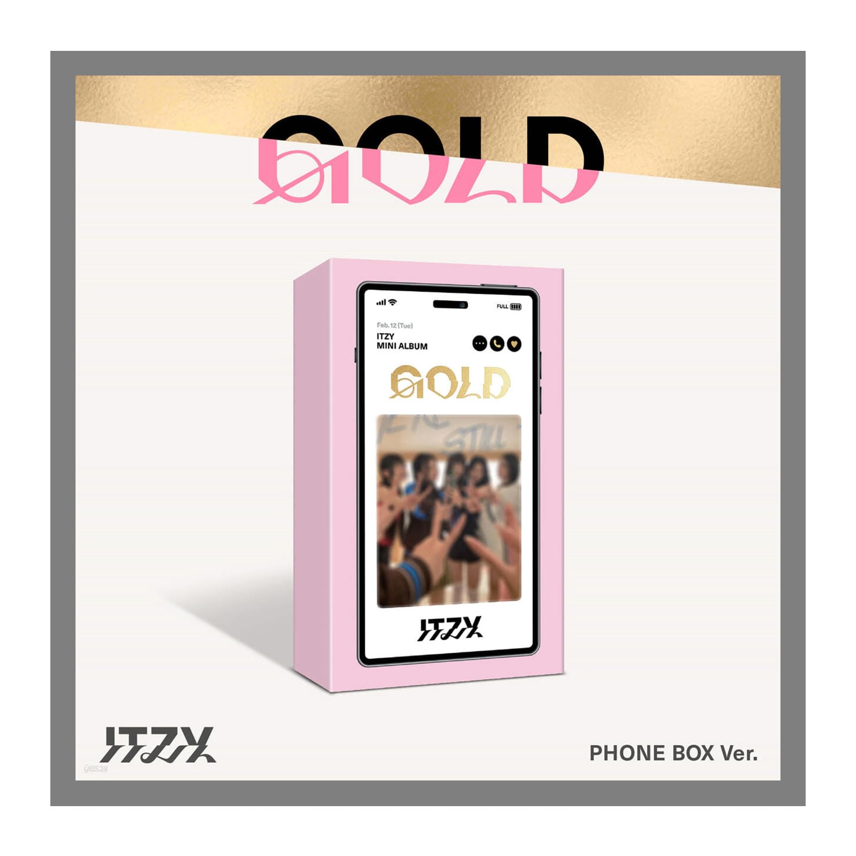 

ITZY GOLD 2nd Album with Tracking (Phone Box Version)