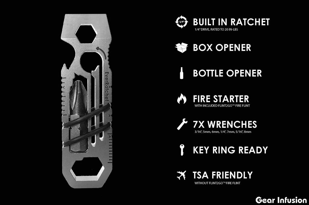 Nástroj Gear Infusion EverRatchet Ratchet Keychain Tool