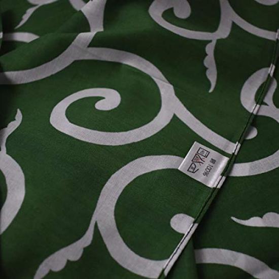 Arabeskenmuster Furoshiki Mit Tasche Inklusive (Einwickeltuch), 100% Baumwolle, Japan, Grün, (Drei Breiten)