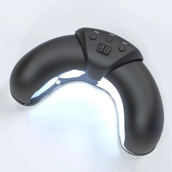 Bærbar Neglesoppbehandling Lys 22-LED UV-lysterapi Sammenleggbar U-formet Design 470nm Blått + 905nm Infrarødt Neglekunst Fototerapimaskin