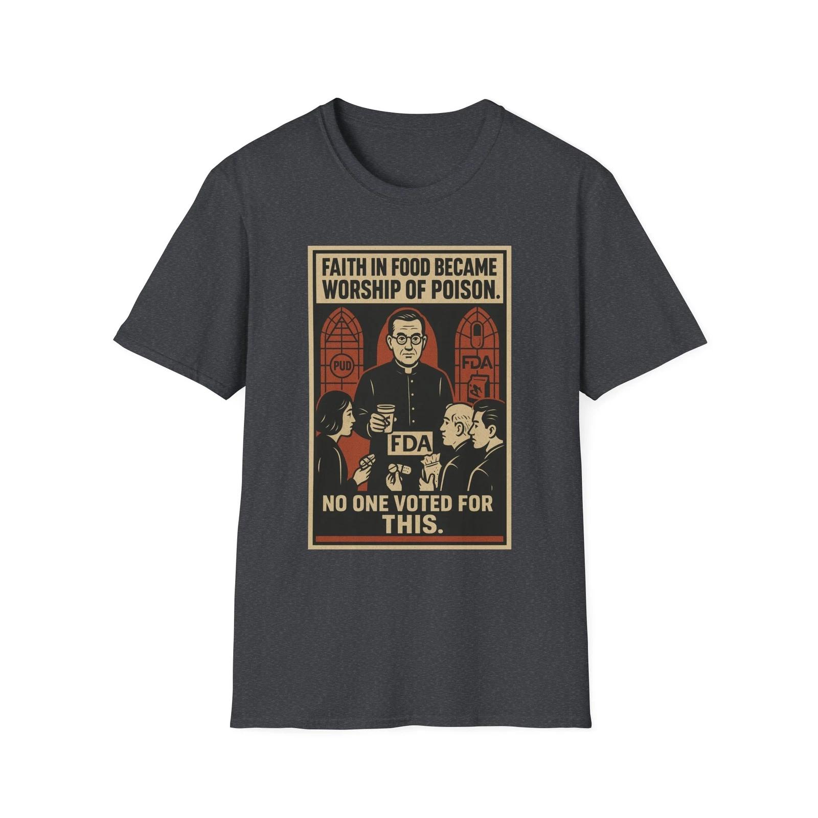 Faith In Food Shirt, Anti-Marxist American Pride Tee, Big Pharma Tee, Health Tee L