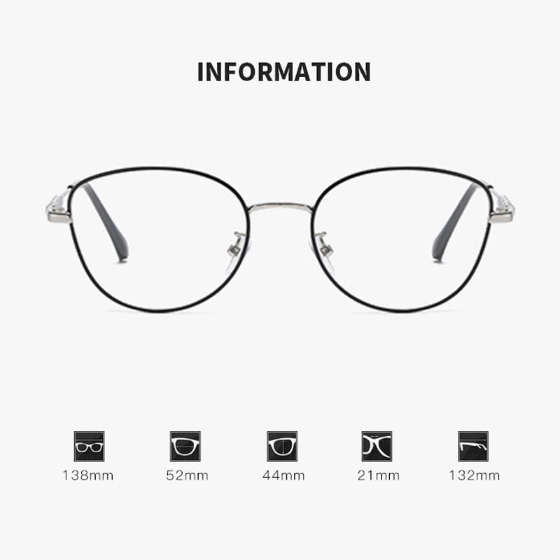 Nowe Modne Okulary Kocie Oko Popularne Oprawki Okularowe Bez Soczewek Zabarwiające Się Pod Wpływem Światła Okulary na Krótkowzroczność 050