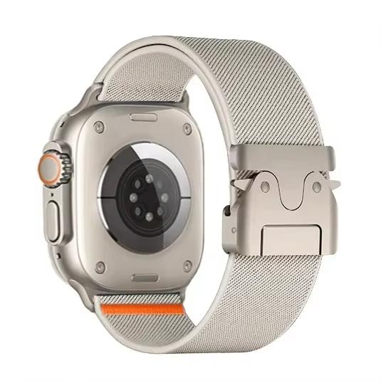 Nylon Loop Strap for Apple Watch Band Ultra 3 2 49mm 44mm 46mm 41mm 45mm 40mm Braided Elastic Band Iwatch Series 11 10  9 8 SE 6