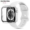 Glas+Gehäuse+Armband Für Uhrenarmband 44mm 41mm 45mm 40mm 38mm 42mm Silikonarmband iWatch Serie 9 8 3 4 5 6 SE 7 Armbänder