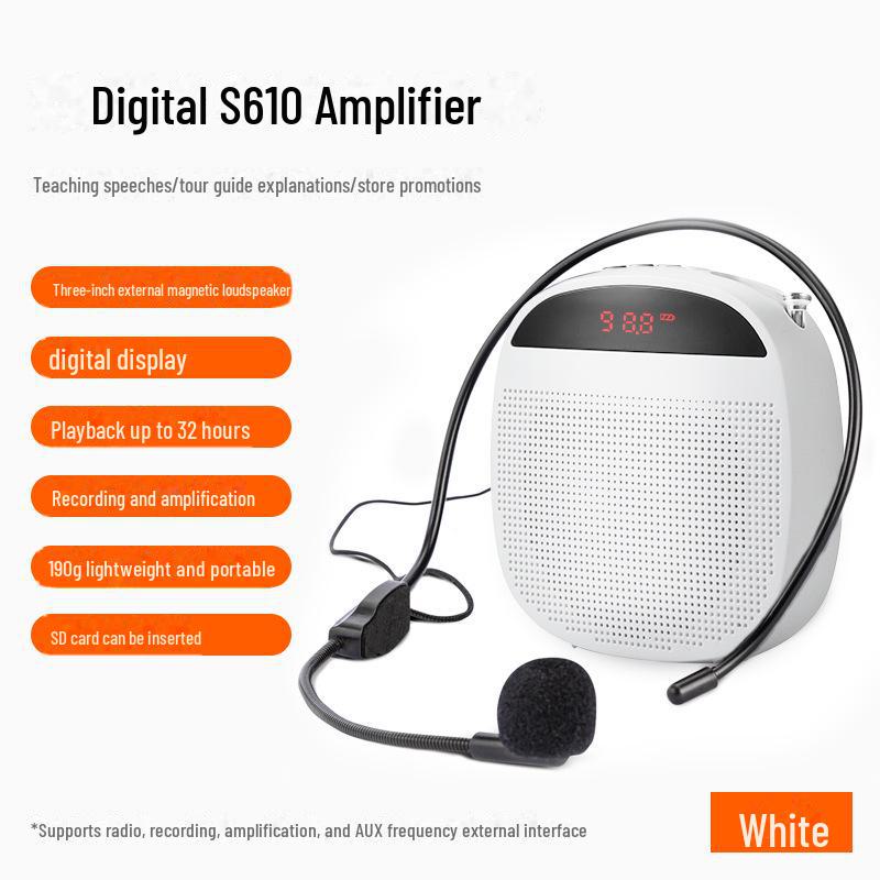 Alto-falante Sem Fio Portátil Little Bee com Microfone de Lapela para Professores e Eventos de Dança